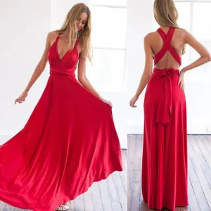 Women Multiway Wrap Maxi Long Dress