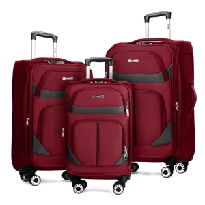 Softside Luggage Expandable 3 Piece Set Spinner 20inch 24inch 28inch